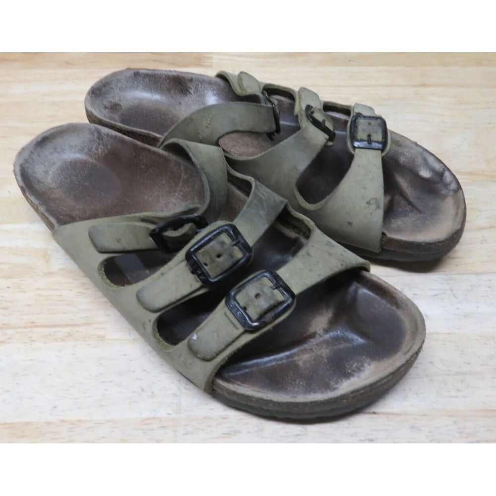 Birkenstock Women's Florida Brown Leather 3 Strap Sandals Size 38‎
